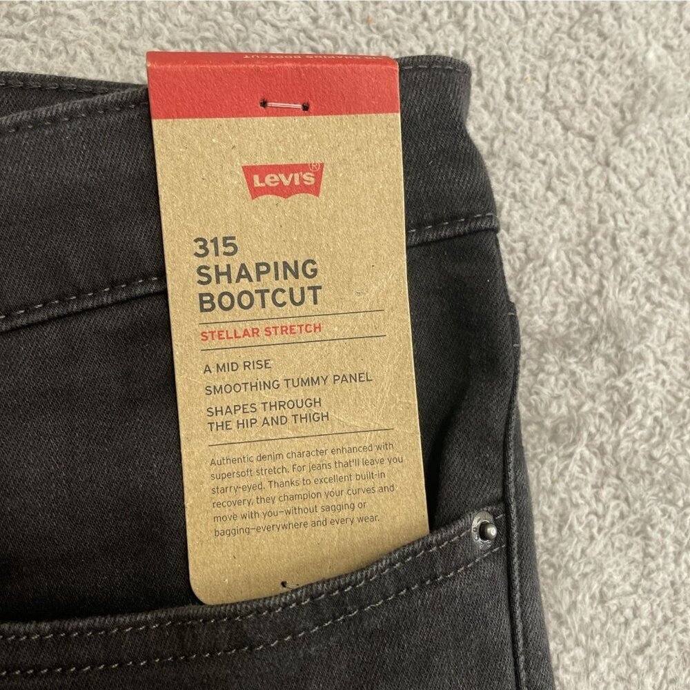 NEW Levis 315 Women's Size 32 Shaping Bootcut Jeans Black Stretch - Picture 8 of 10